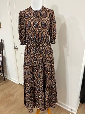 Spartina 449 Black and Brown Paisley Maxi Dress